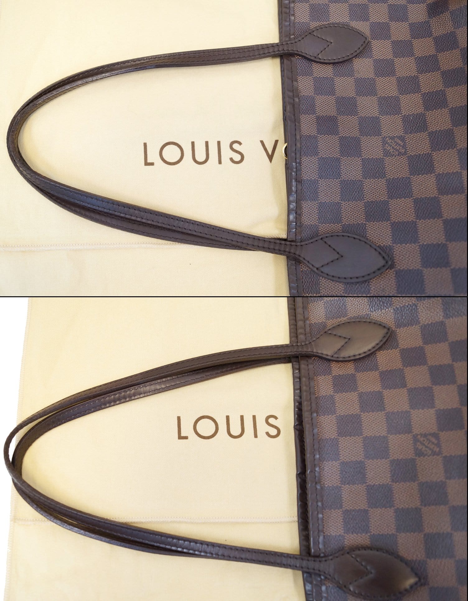 LOUIS VUITTON Neverfull MM Damier Ebene  Tote Shoulder Bag
