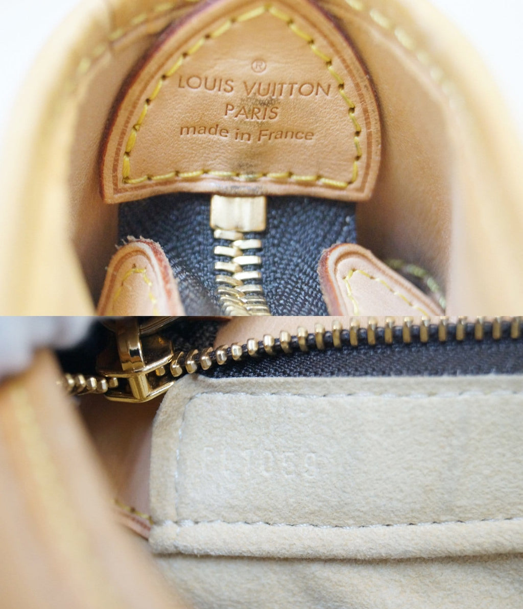 LOUIS VUITTON Boetie GM Monogram Canvas Shoulder Handbag Brown