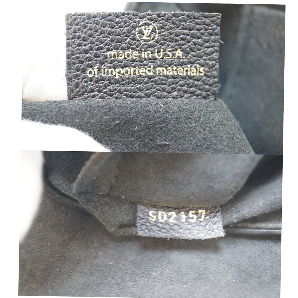 LOUIS VUITTON Saint Sulpice PM Empreinte Leather Crossbody Bag Noir