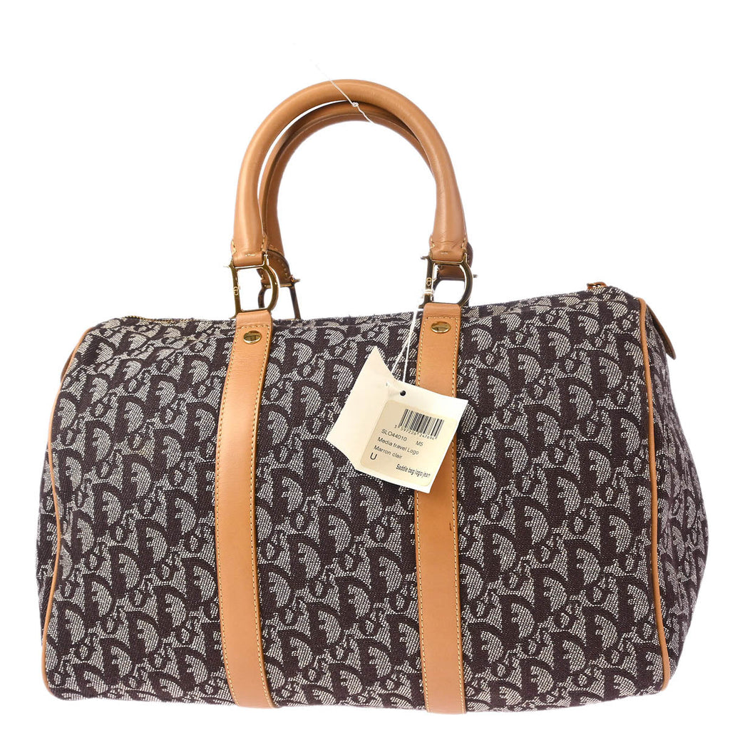 Christian Dior 2002 Brown Trotter Duffle Handbag