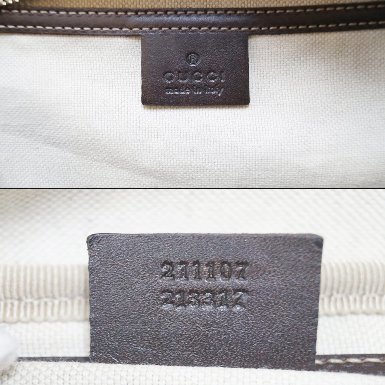 GUCCI Men's Beige/Ebony Gucci  Plus Coated Canvas Messenger Crossbody Bag 211107