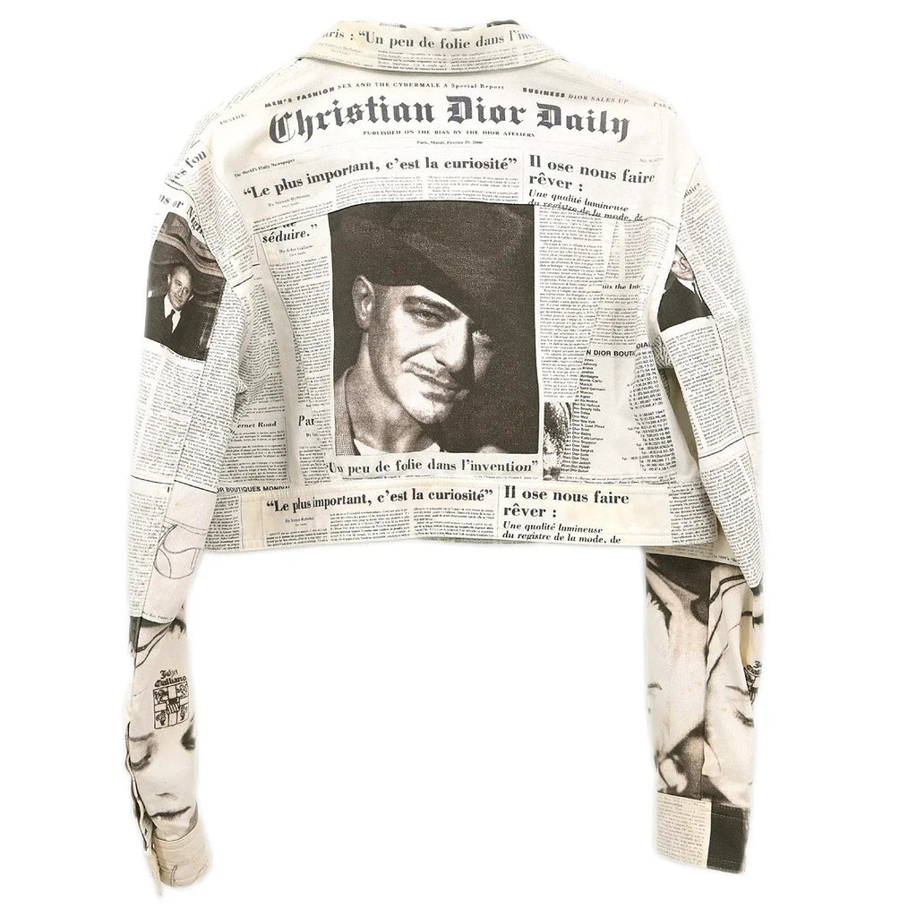 Christian Dior Fall 2000 Newspaper Jacket White