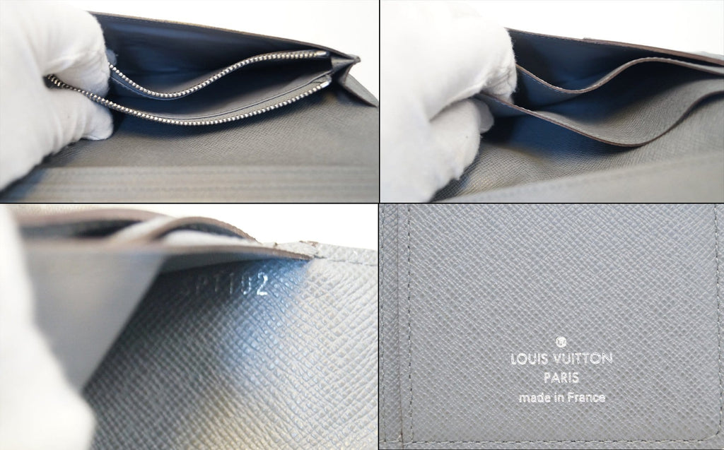 LOUIS VUITTON Brazza Glacier Taiga Leather Wallet