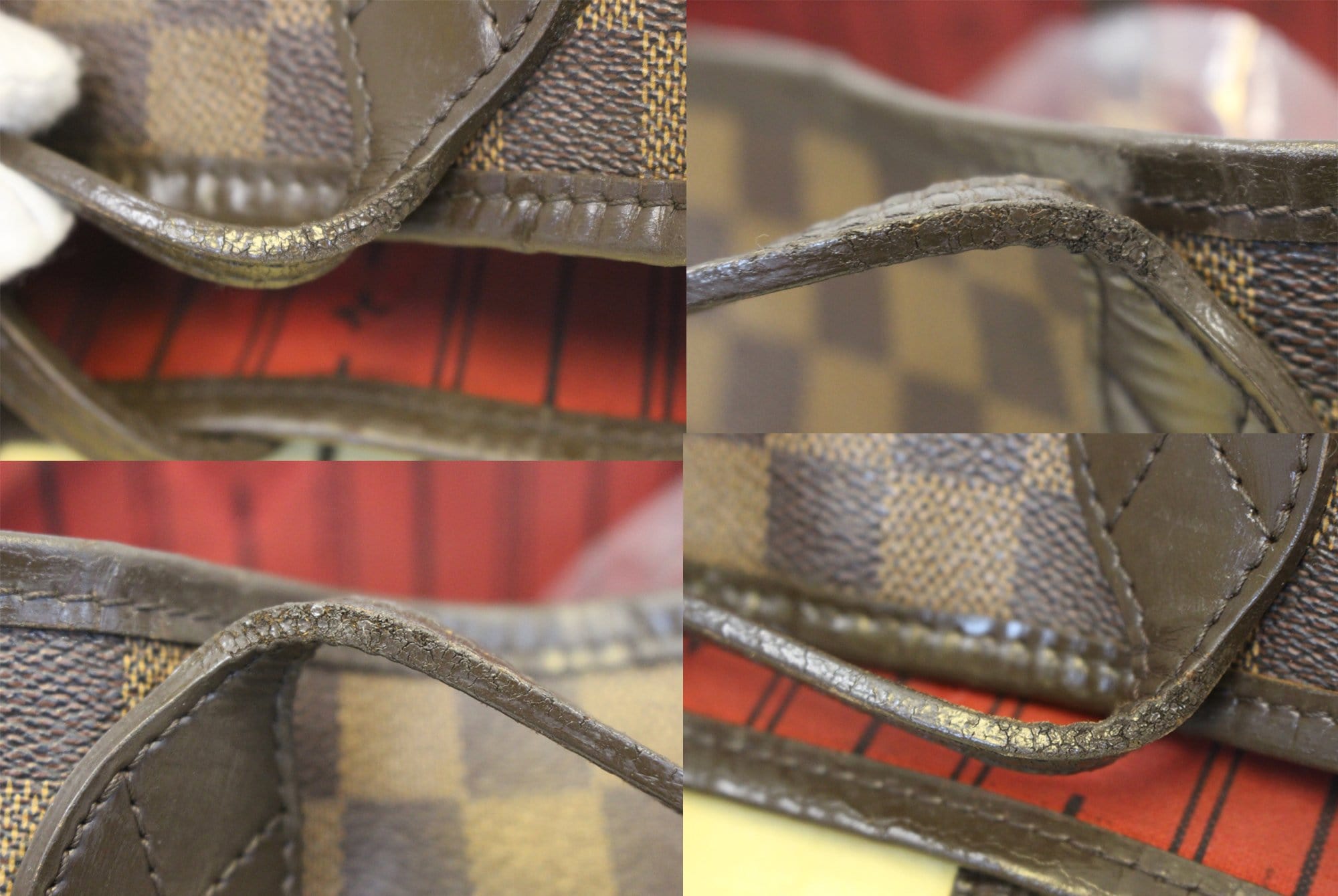 LOUIS VUITTON Neverfull MM Damier Ebene  Tote Shoulder Bag