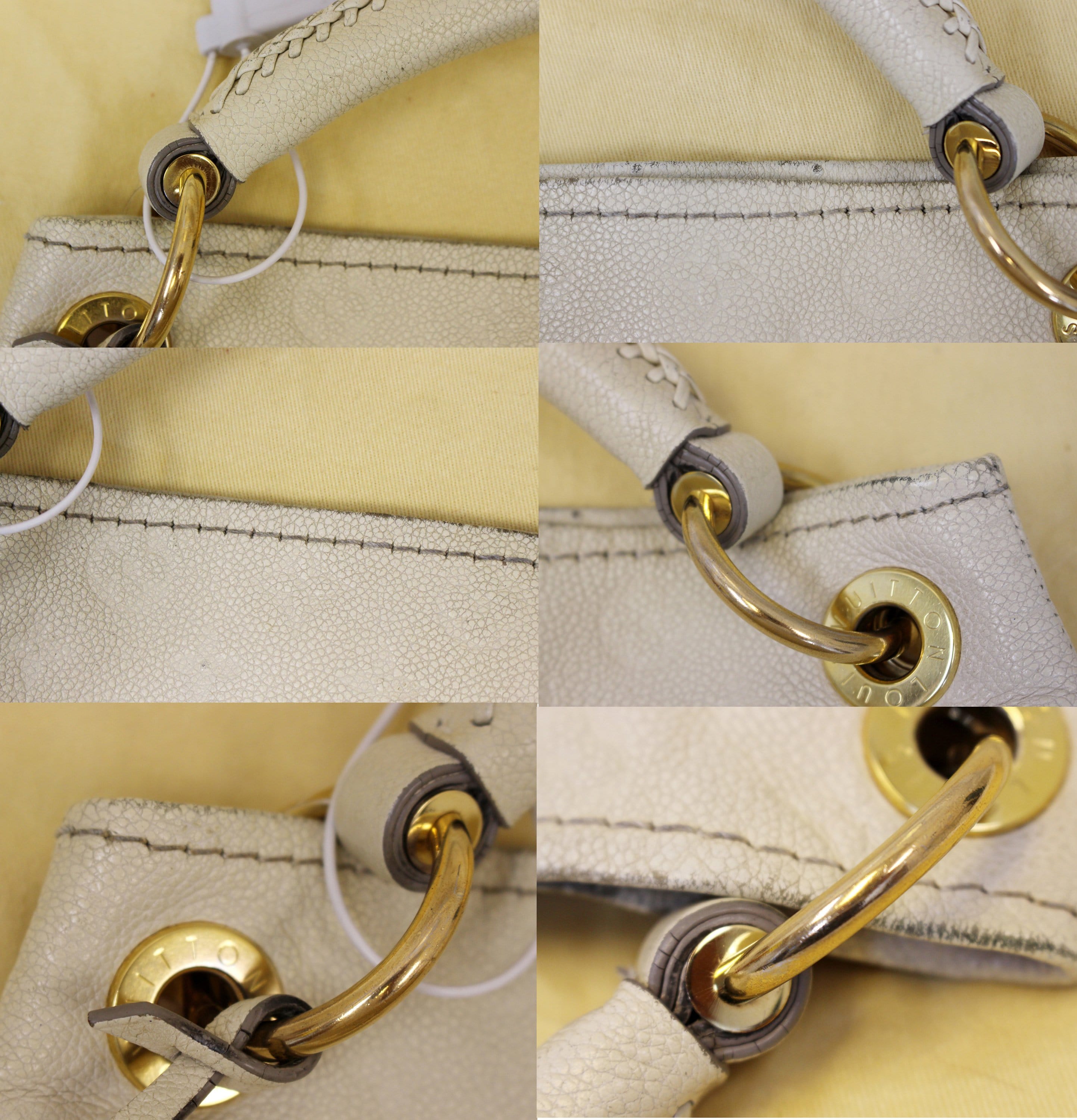 LOUIS VUITTON Artsy MM Neige Empreinte Leather Shoulder Bag