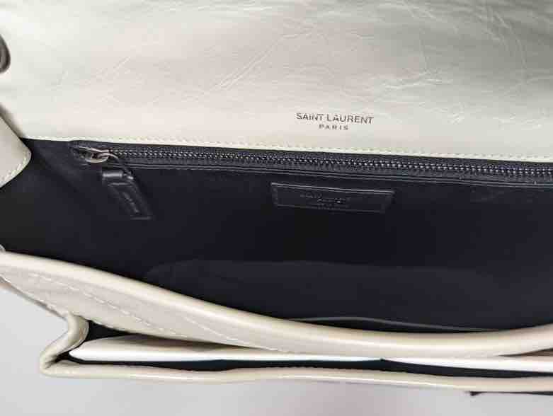 Ysl Niki Shoulder Bag, White Leather, MeDiorum