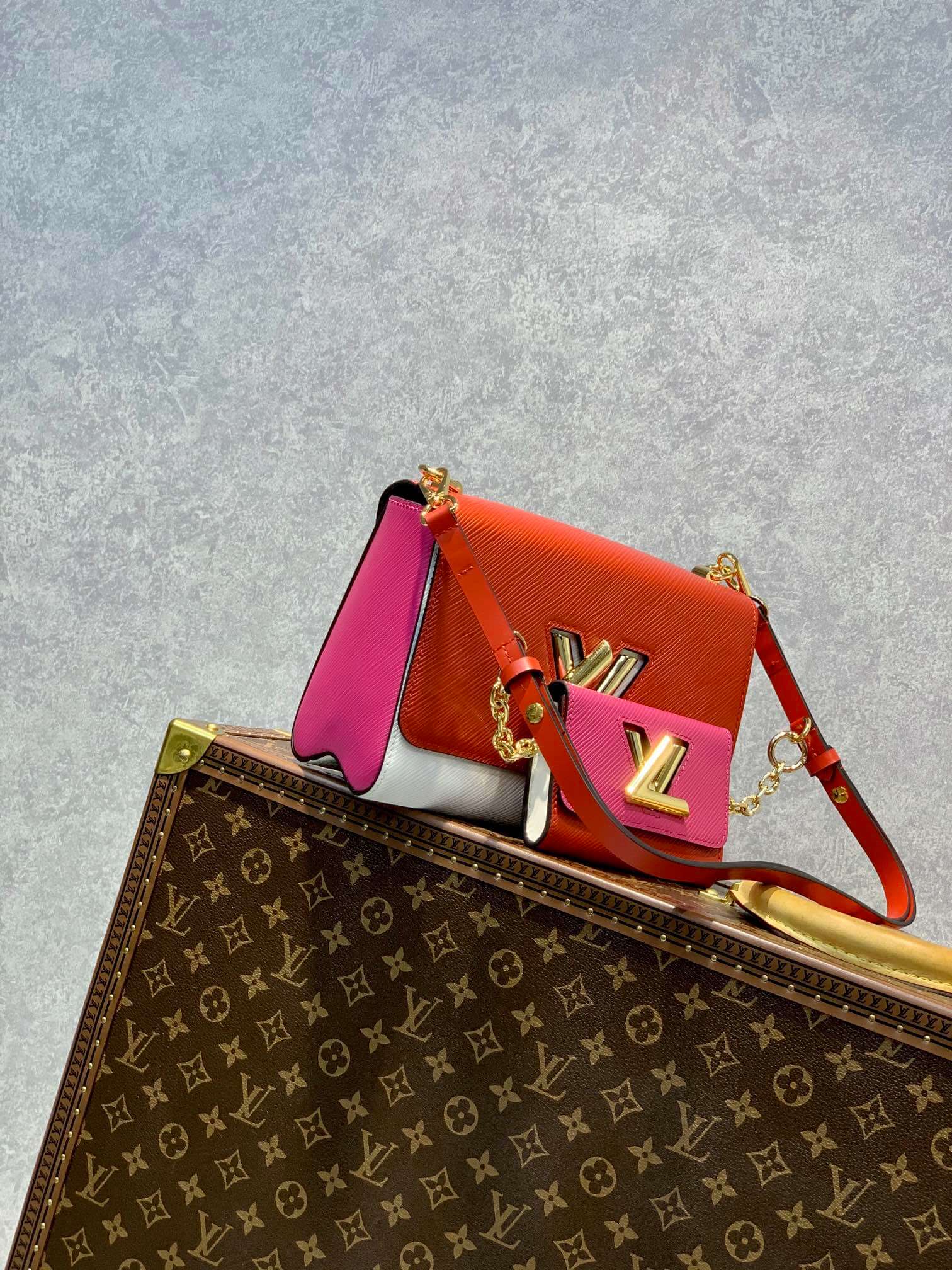 M50280 shoulder bag cross body bags maroon Leather rose gold