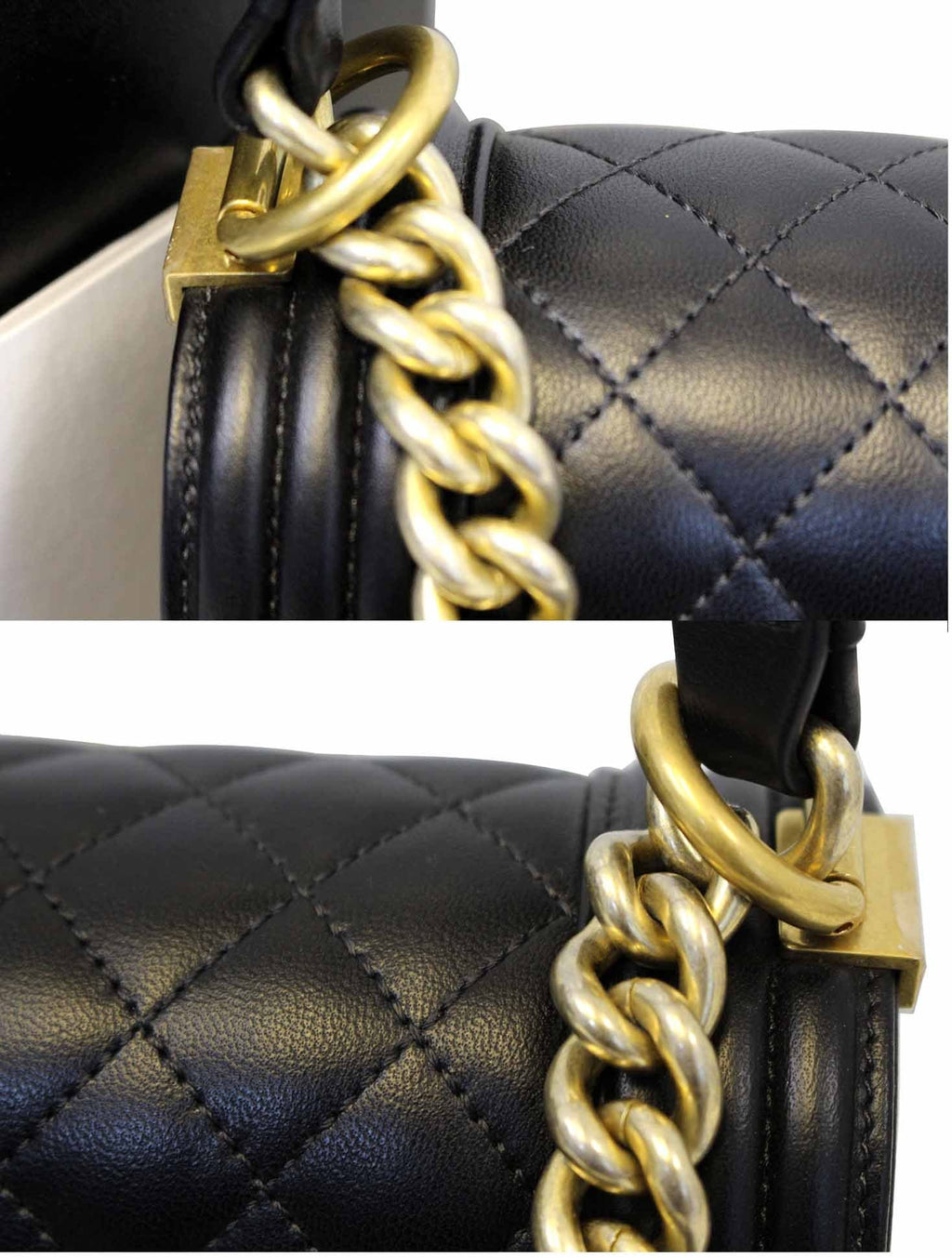 Chanel Le Boy Medium  Leather Shoulder Bag Black