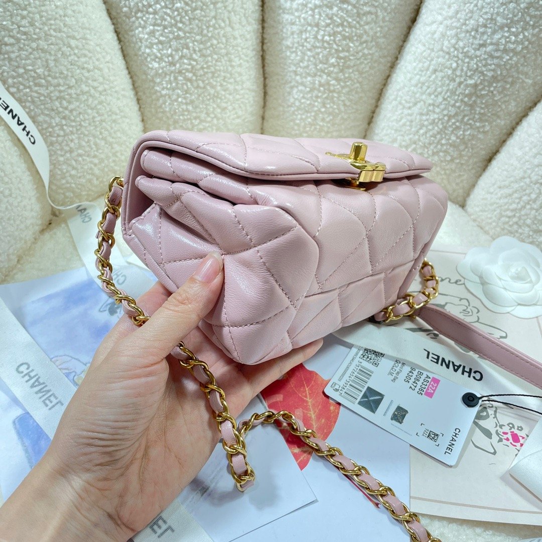 ChanelMini GlamIap Bag Gold Hardware PiNike For Women Handbags, Shoulder Bags 6.7in/17cm AS3365