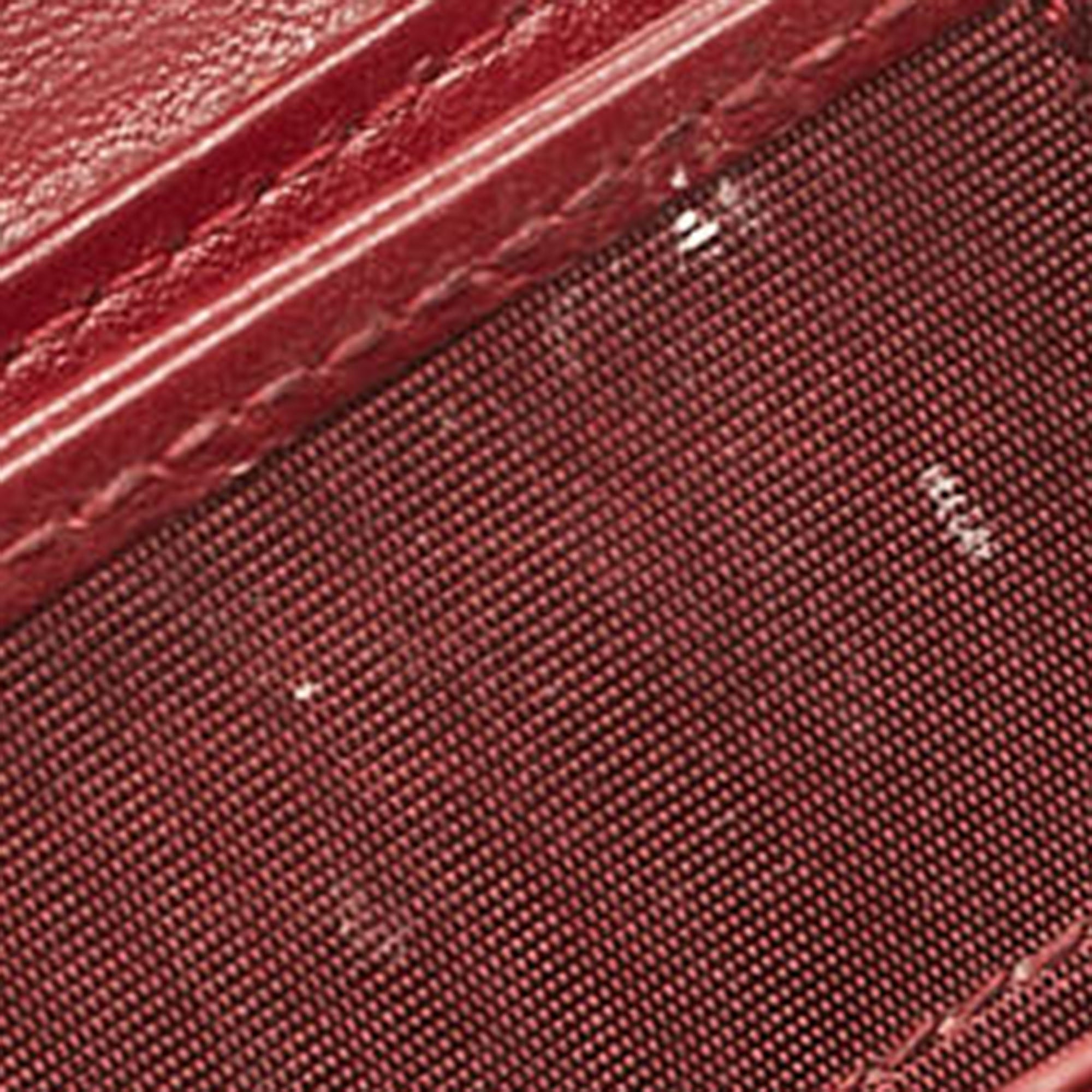 Dior Red Cannage  Leather Jasmine Card Holder