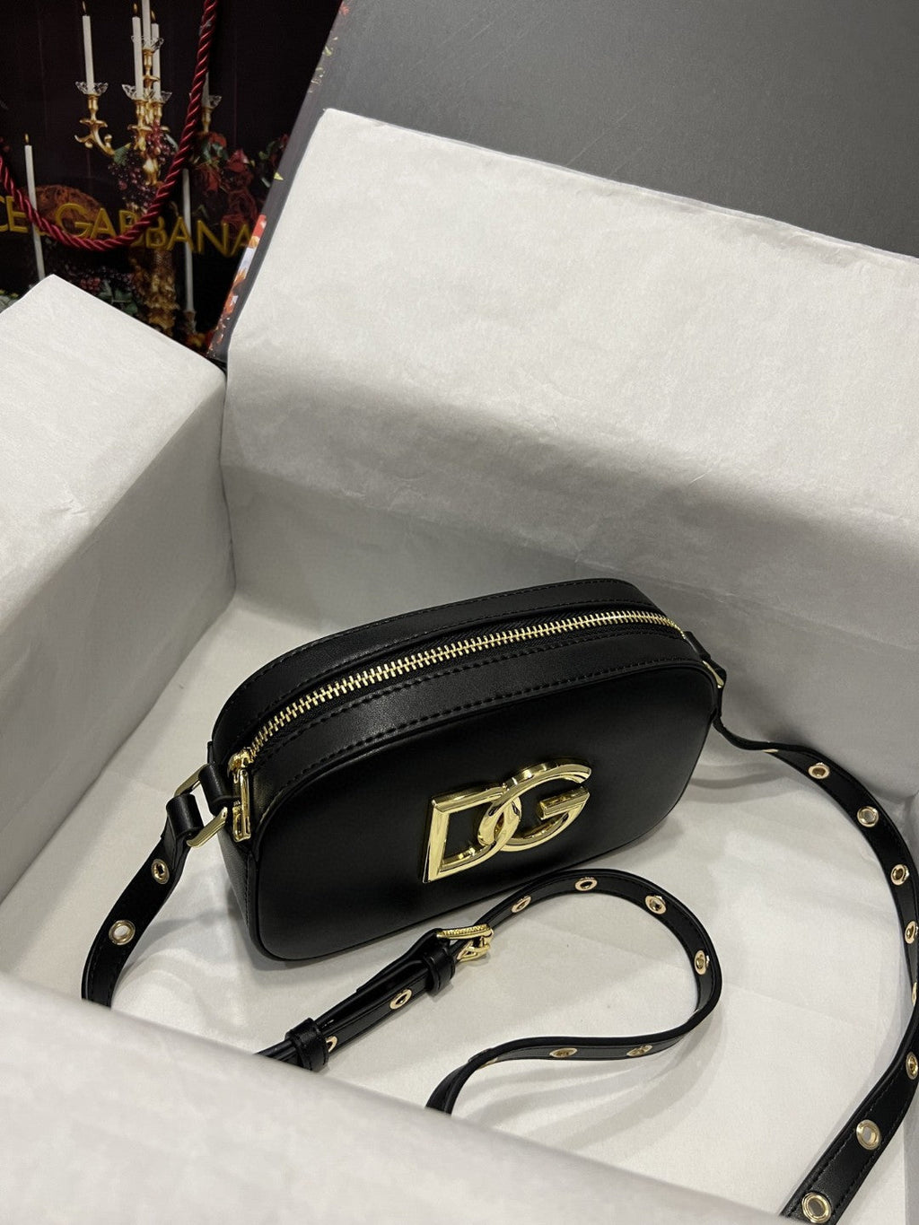 DG Crossbody 3.5 Bag Black For Women 7.5in/19cm DG Burberry7095AW57680999