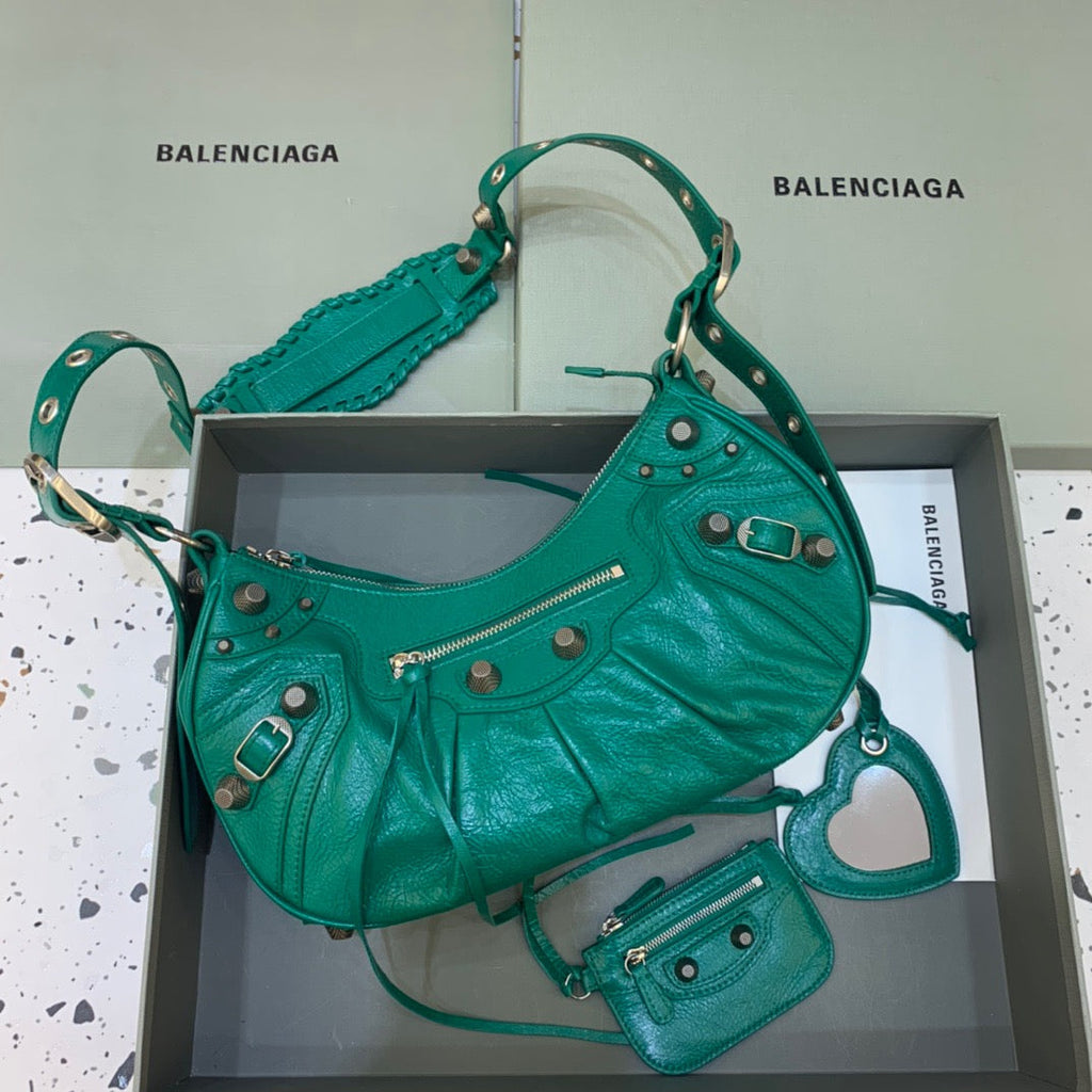 Le Cagole XS Shoulder Bag In Dark Green, For Women,  Bags 13in/33cm