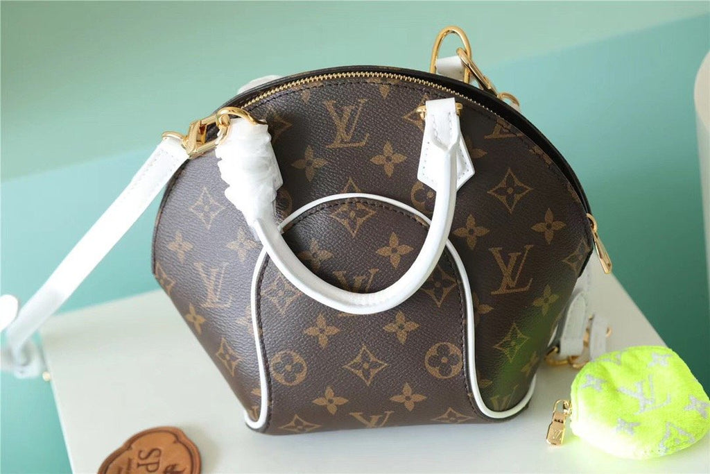 Louis Vuitton Ellipse Burberry Handbag Created By Nicolas Ghesquière From Classic Monogram Canvas For Women Brown 9.1in/23cm Louis Vuitton M20752