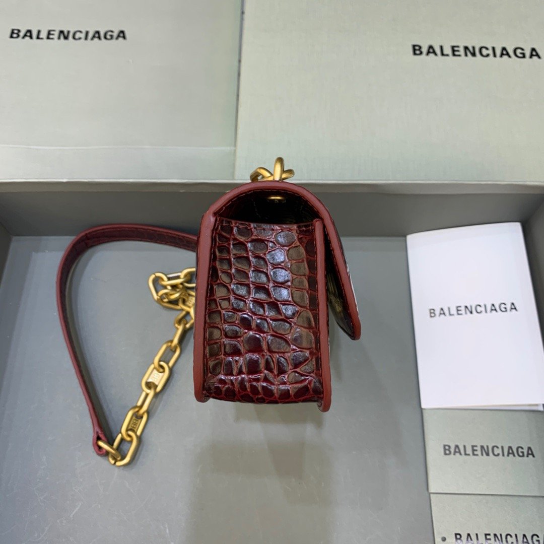 Gossip Small On Chain Shoulder Bag Dark Red, For Women,  Bags 7.4in/19cm