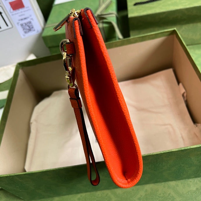Glami Clutch With Glami Logo Orange For Men 12in/31cm  Glami