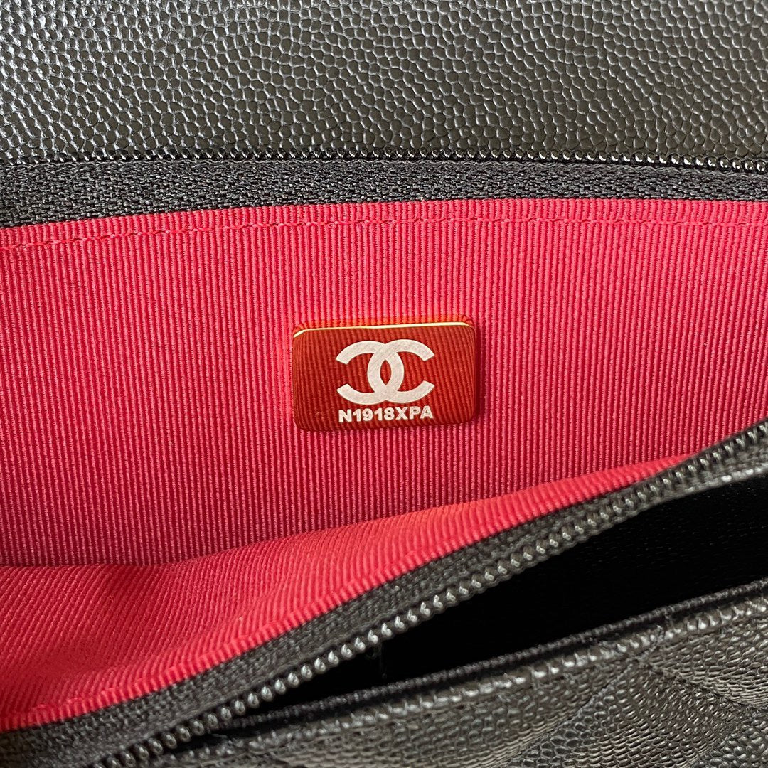 Chanel Clutch With Chain Gold Hardware Black For Women Handbags, Shoulder Bags 7.1in/18cm AP2860