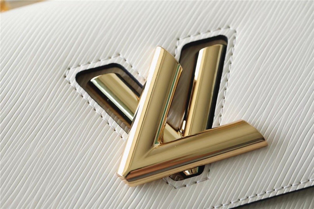 Louis Vuitton Twist MM Epi White For Women, Women’s Bags, Shoulder And Crossbody Bags 9.1in/23cm Louis Vuitton
