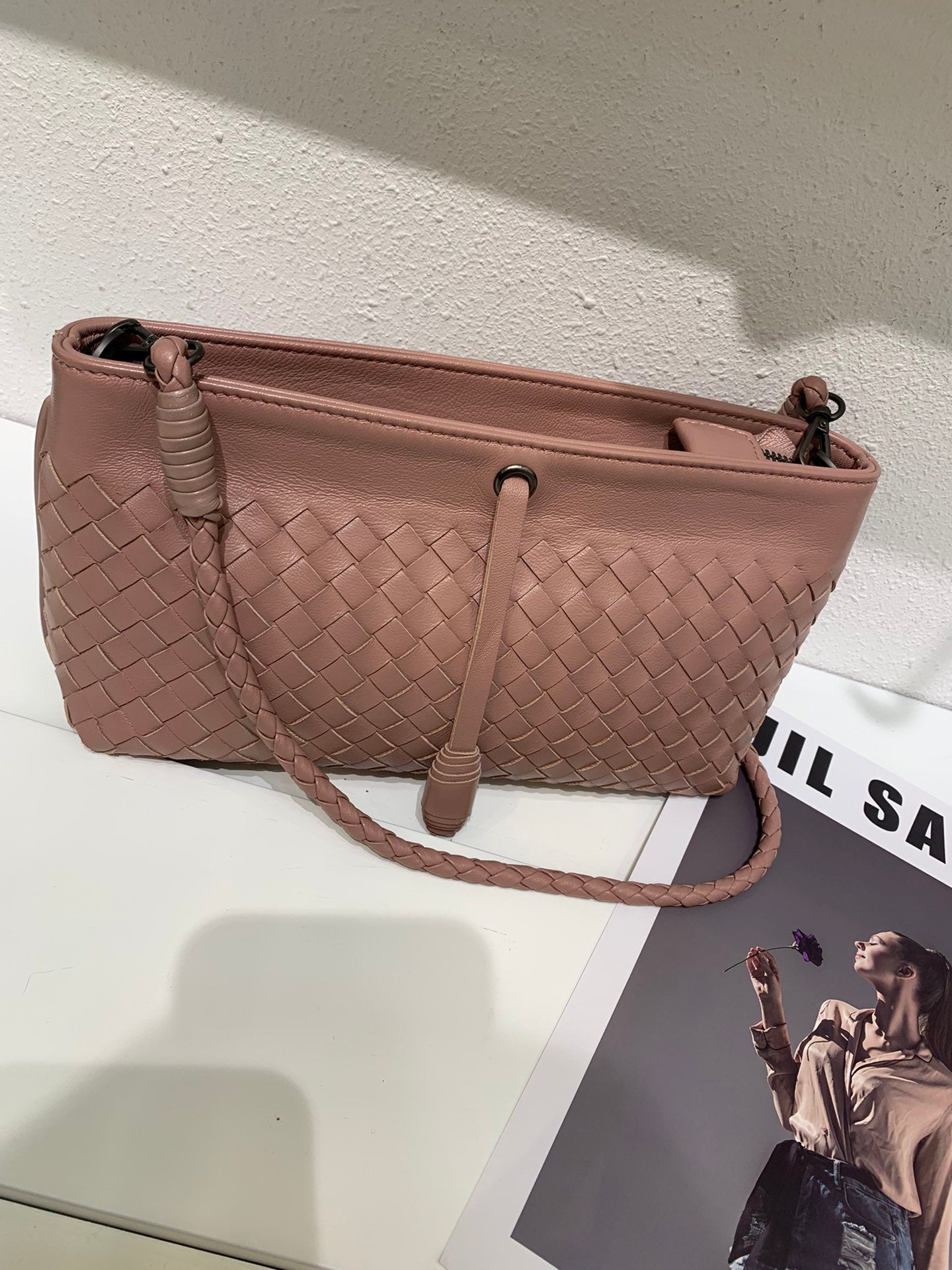 Bottega Veneta Clutch Bag Brown, For Women, Bags 9.8in/25cm