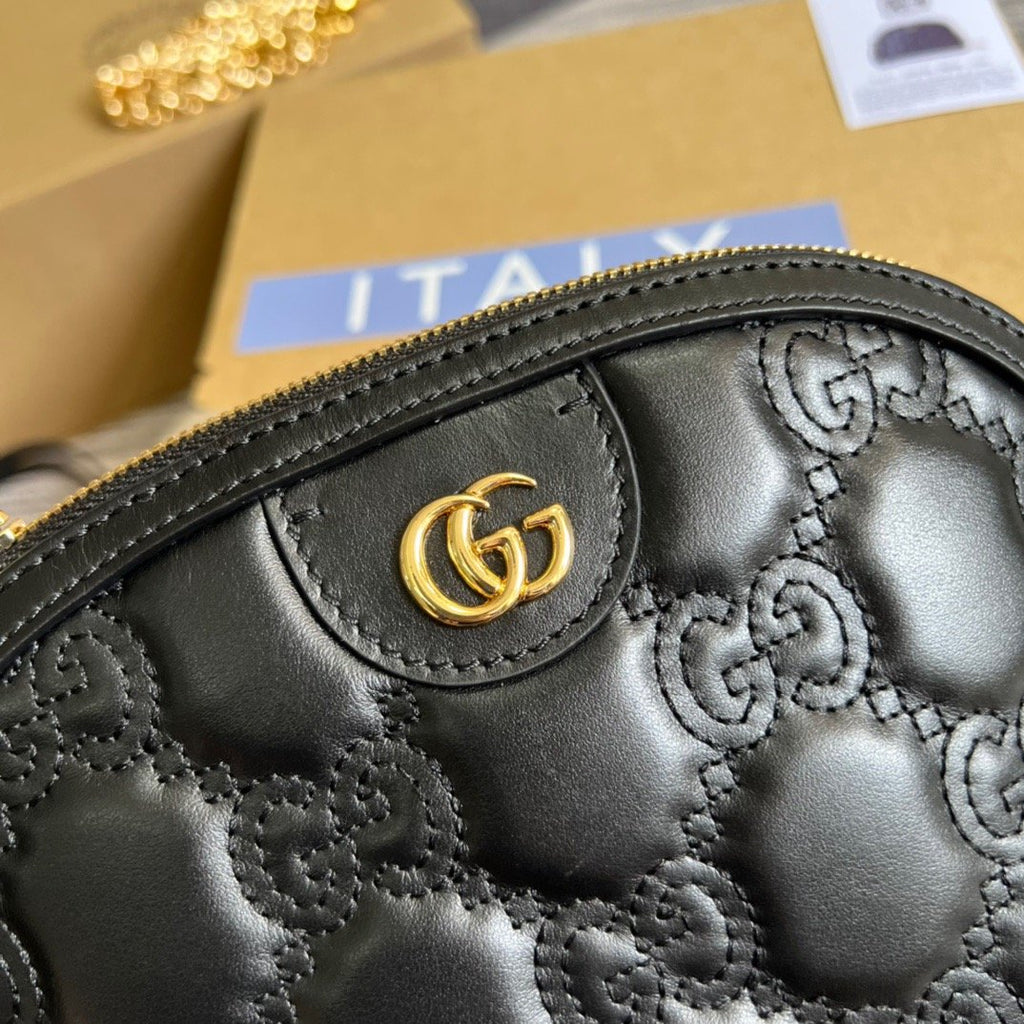 Gucci Matelasse Shoulder Bag Black For Women, Women’s Bags 9in/23cm Gucci
