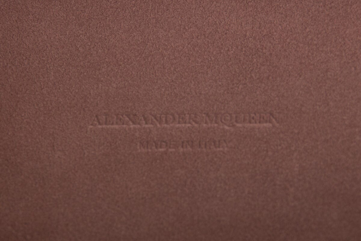 Alexander McQueen King & Queen Black Nappa Leather & Gold Hardware Clutch