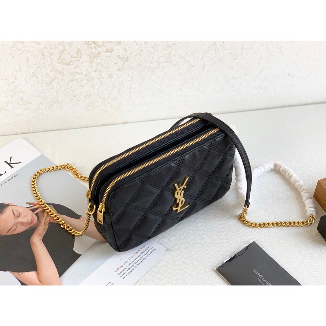 Saint Laurent Becky Crossbody Bag Black For Women 7in/18cm YSL P00533588