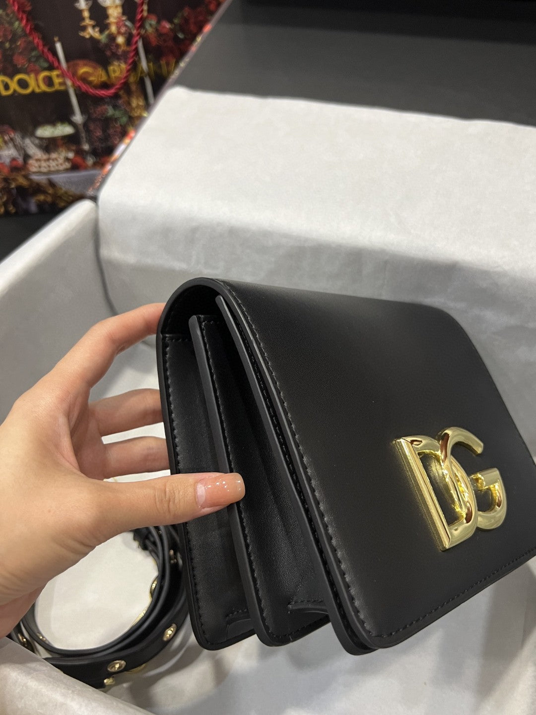 DG Crossbody 3.5 Bag Black For Women 6.9in/18cm DG Burberry7037AW57680999