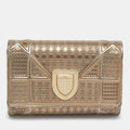 Dior Gold Mircoannage  Leather Diorama Trifold Wallet