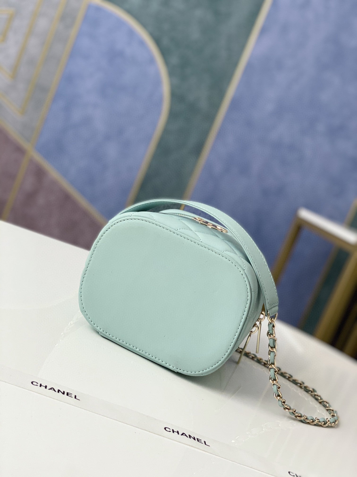 Chanelouis Vuittonanity Case Gold Hardware Light Green For Women, Women’s Handbags, Shoulder Bags 9.4in/24cm 