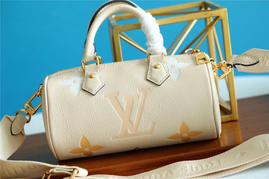 Louis Vuitton Papillon Burberry Monogram Empreinte Beige For Women, Women’s Bags, Shoulder And Crossbody Bags 7.9in/20cm Louis Vuitton