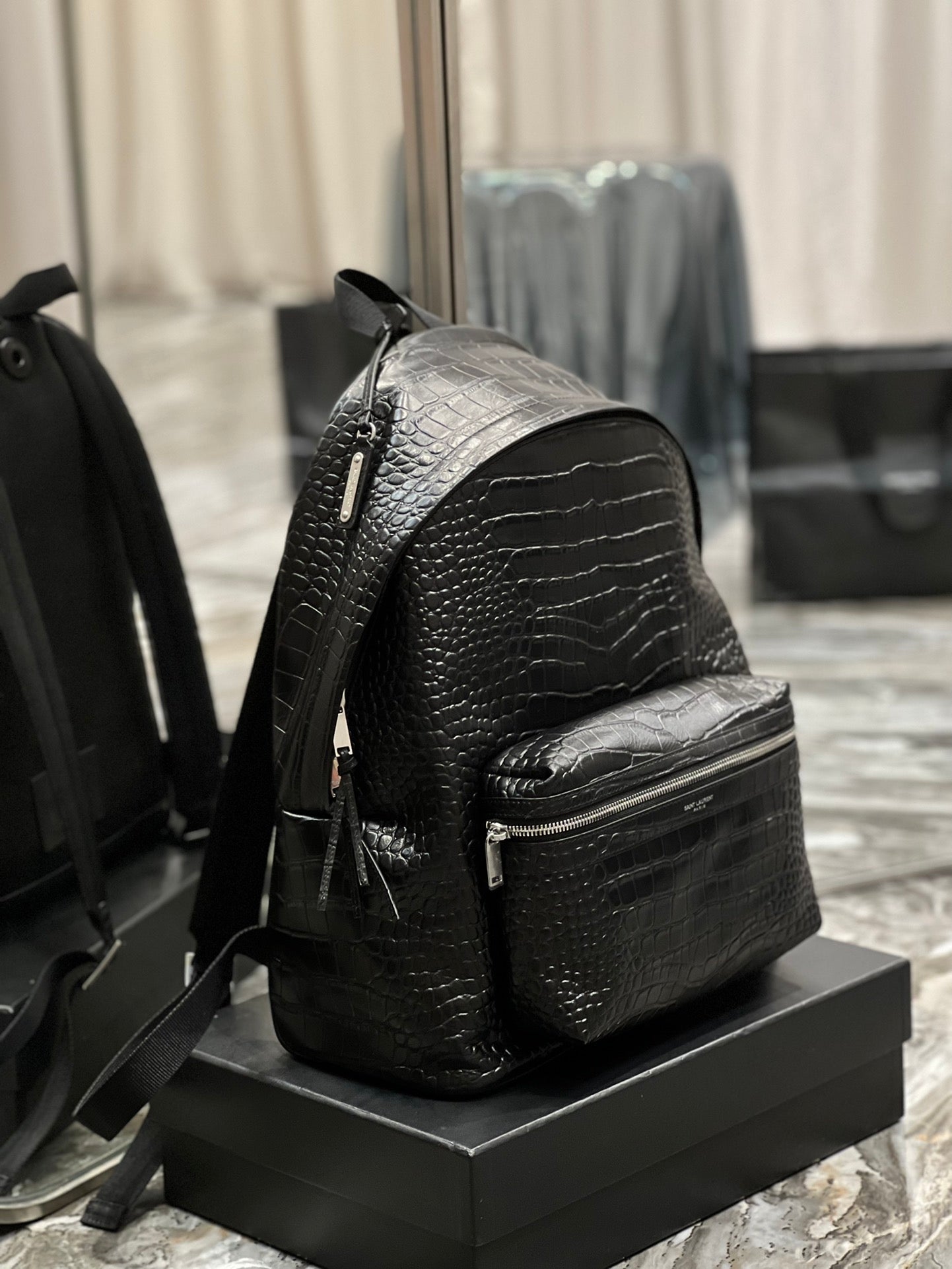 Top Quality City Backpack Black For Women, Women’s Bags 16.1in/41cm YSL? 534967DZE2F1000