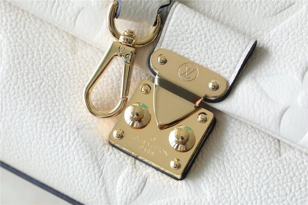 Louis Vuitton Madeleine MM Monogram Empreinte Creme Beige For Women,  Shoulder and Crossbody Bags 11.8in/30cm Louis Vuitton