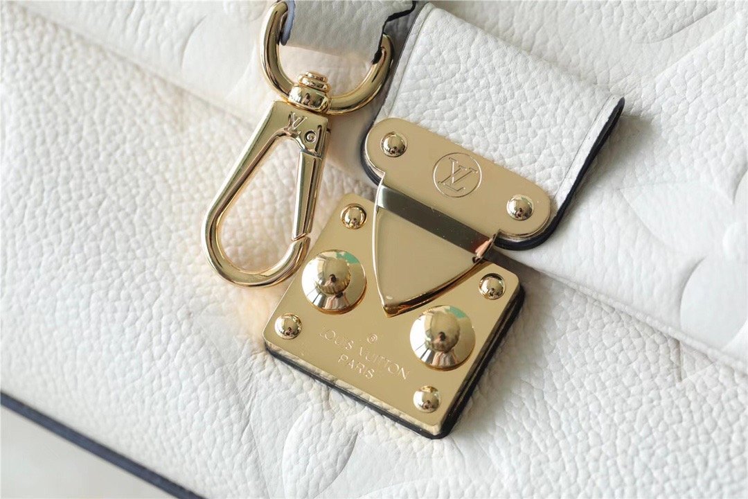 Louis Vuitton Madeleine MM Monogram Empreinte Creme Beige For Women,  Shoulder and Crossbody Bags 11.8in/30cm Louis Vuitton
