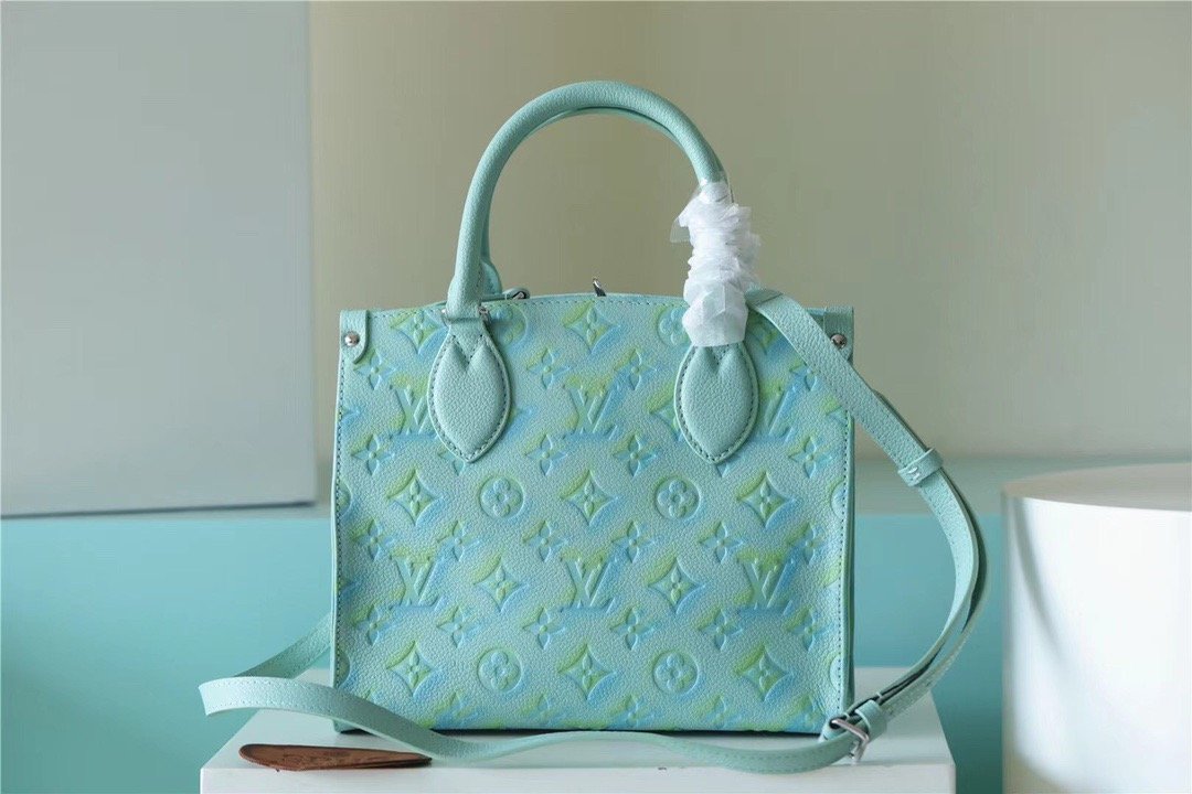Louis Vuitton OnTheGo PM Monogram Empreinte Light Green For Women, Women’s Bags, Shoulder And Crossbody Bags 9.8in/25cm Louis Vuitton]