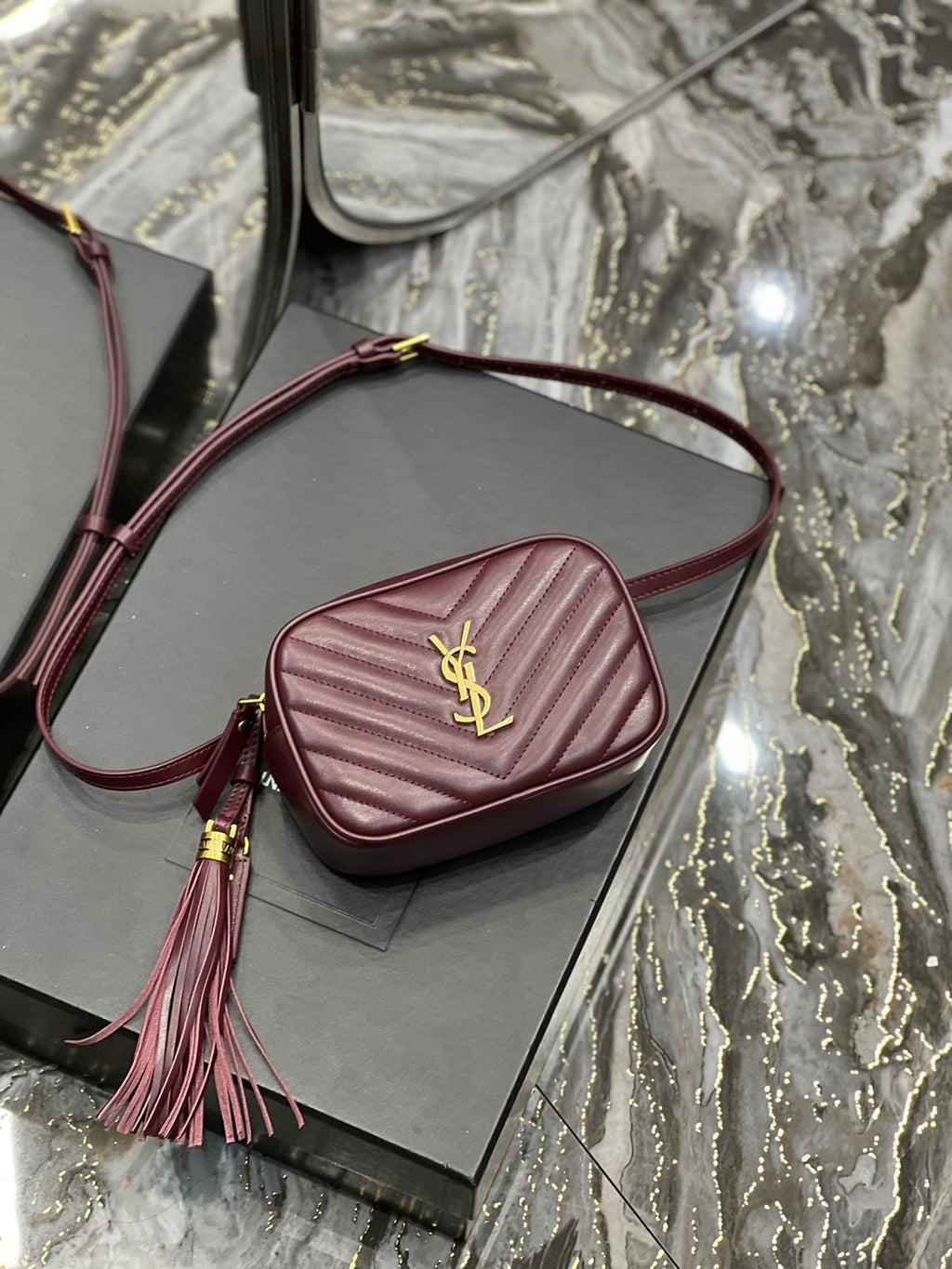 Top Quality Lou Belt Bag Red In MatelassÃ© Gold Toned Hardware For Women 6.1in/15cm YSL 614031DV7072721