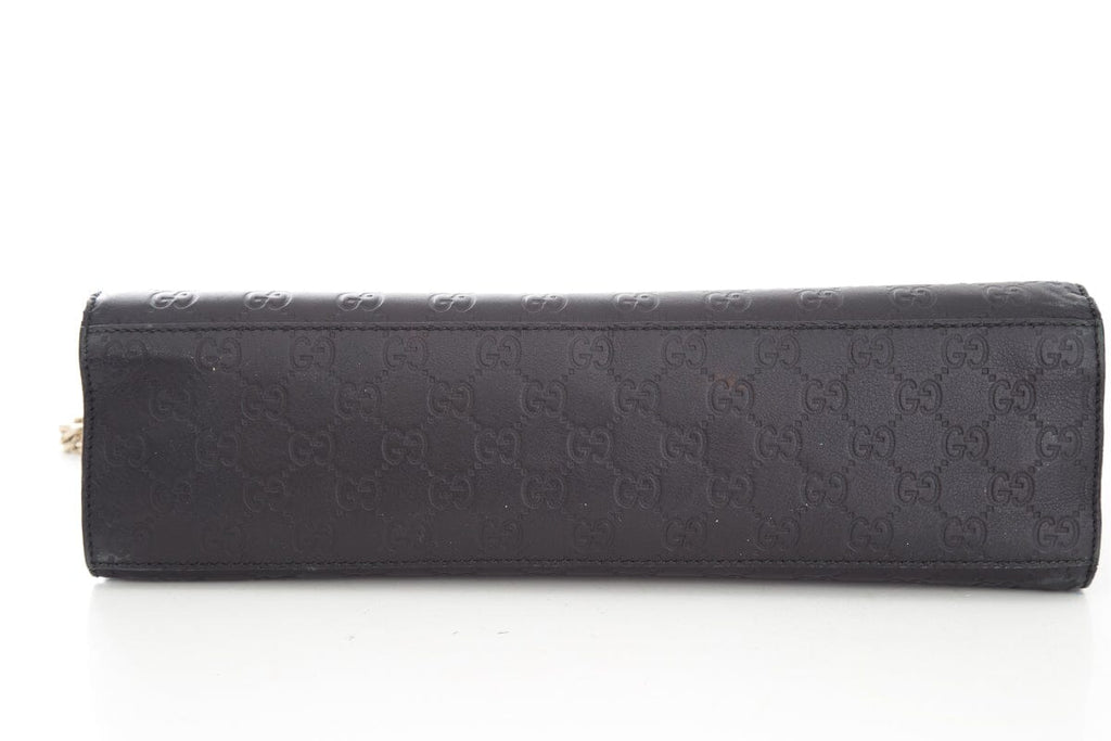 Gucci Black Guccissima Chain Shoulder Handbag