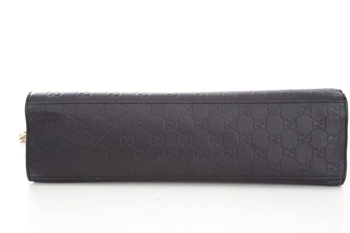 Gucci Black Guccissima Chain Shoulder Handbag