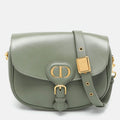 Dior Green Leather Medium Bobby Shoulder Bag