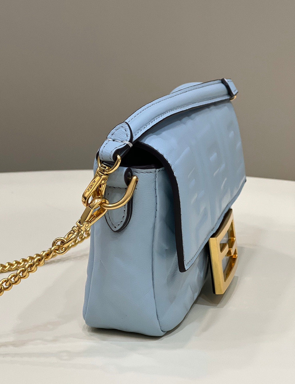 Baguette Blue For Women, Women’s Handbags, Shoulder And Crossbody Bags 7.5in/19cm FF 8BS017