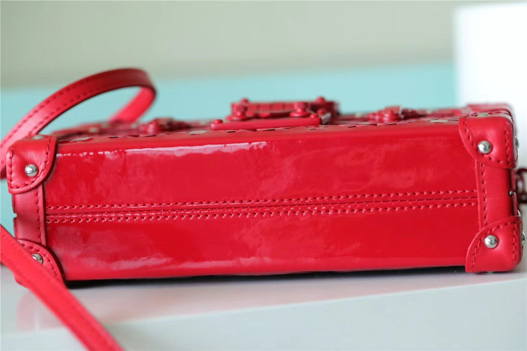 Louis Vuitton Petite Malle Monogram Red For Women, WomenÃƒÂ¢Ã¢â€šÂ¬Ã¢â€žÂ¢s Handbags, Shoulder And Crossbody Bags 7.9in/20cm Louis VuittonÃƒâ€šÃ‚Â 
