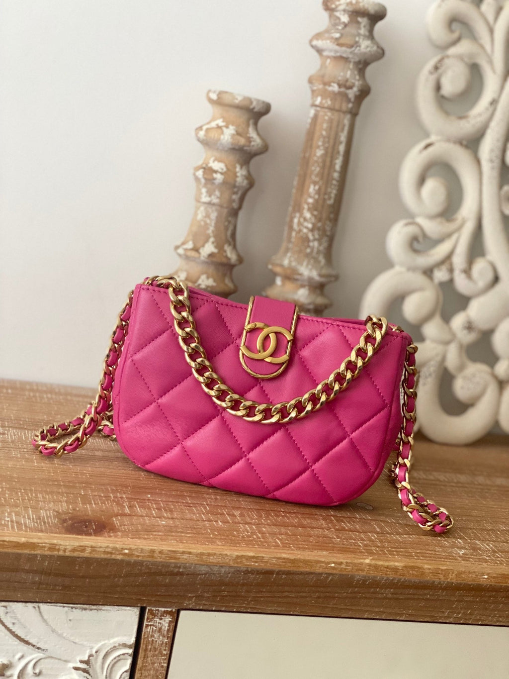 ChanelSmall Hobo Bag Gold Hardware PiNike For Women Handbags, Shoulder Bags 7.5in/19cm