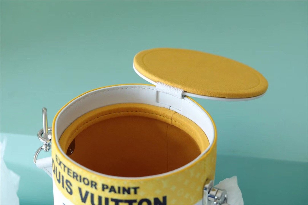Louis Vuitton Paint Can Coated Canvas By Virgil AblohÃƒÂ¢Ã¢â€šÂ¬Ã¢â€žÂ¢s Yellow For Women, WomenÃƒÂ¢Ã¢â€šÂ¬Ã¢â€žÂ¢s Bags, Shoulder And Crossbody Bags 6.7in/17cm Louis Vuitton M81593
