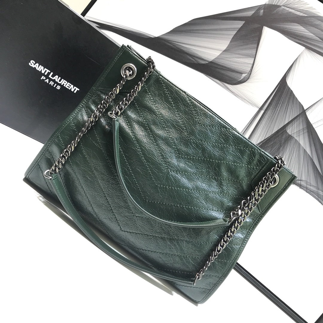 YSSL Niki Medium Shopping Bag Green For Women 12in/32cm YSL