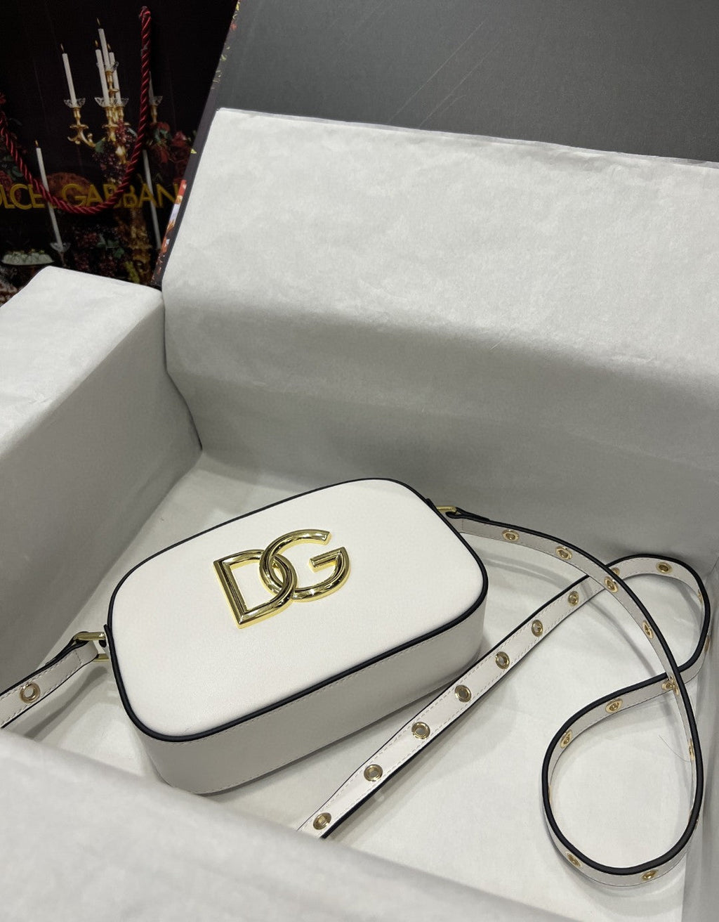 DG Crossbody 3.5 Bag White For Women 7.5in/19cm DG Burberry7095AW57680002