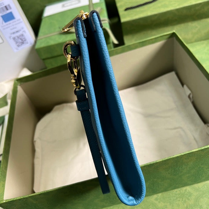 Glami Clutch With Glami Logo Blue For Men 12in/31cm  Glami