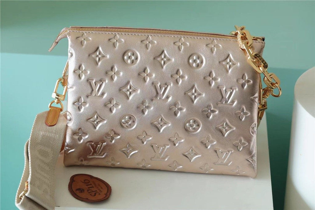 Louis Vuitton Coussin PM Bag Monogram For Women,  Shoulder And Crossbody Bag Taupe 10.2in/26cm Louis Vuitton 
