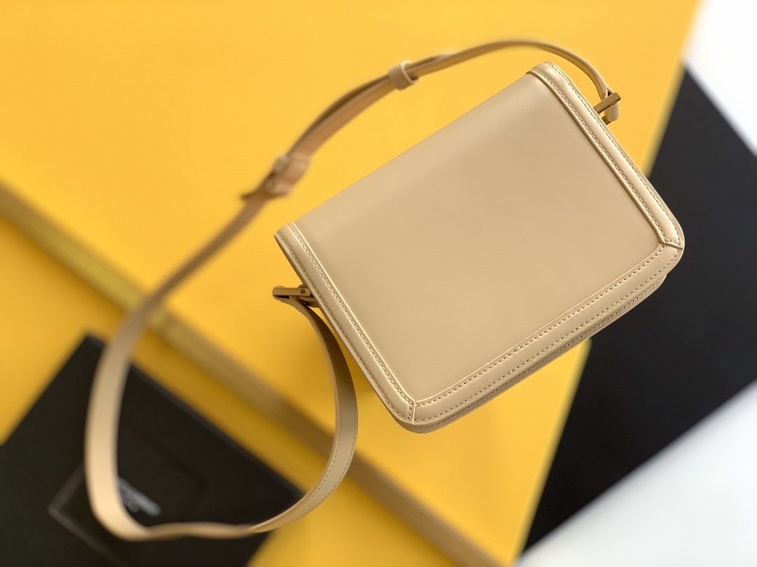 YSSL Solferino Small Satchel Bag Beige In Box With Gold Hardware 7in/19cm YSl 6343060SX0W9207