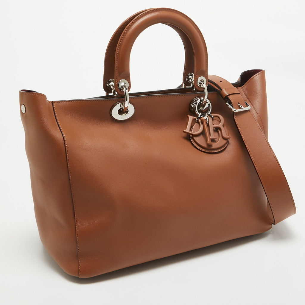 Dior Br Leather Diorissimo Zip Shopper Tote..