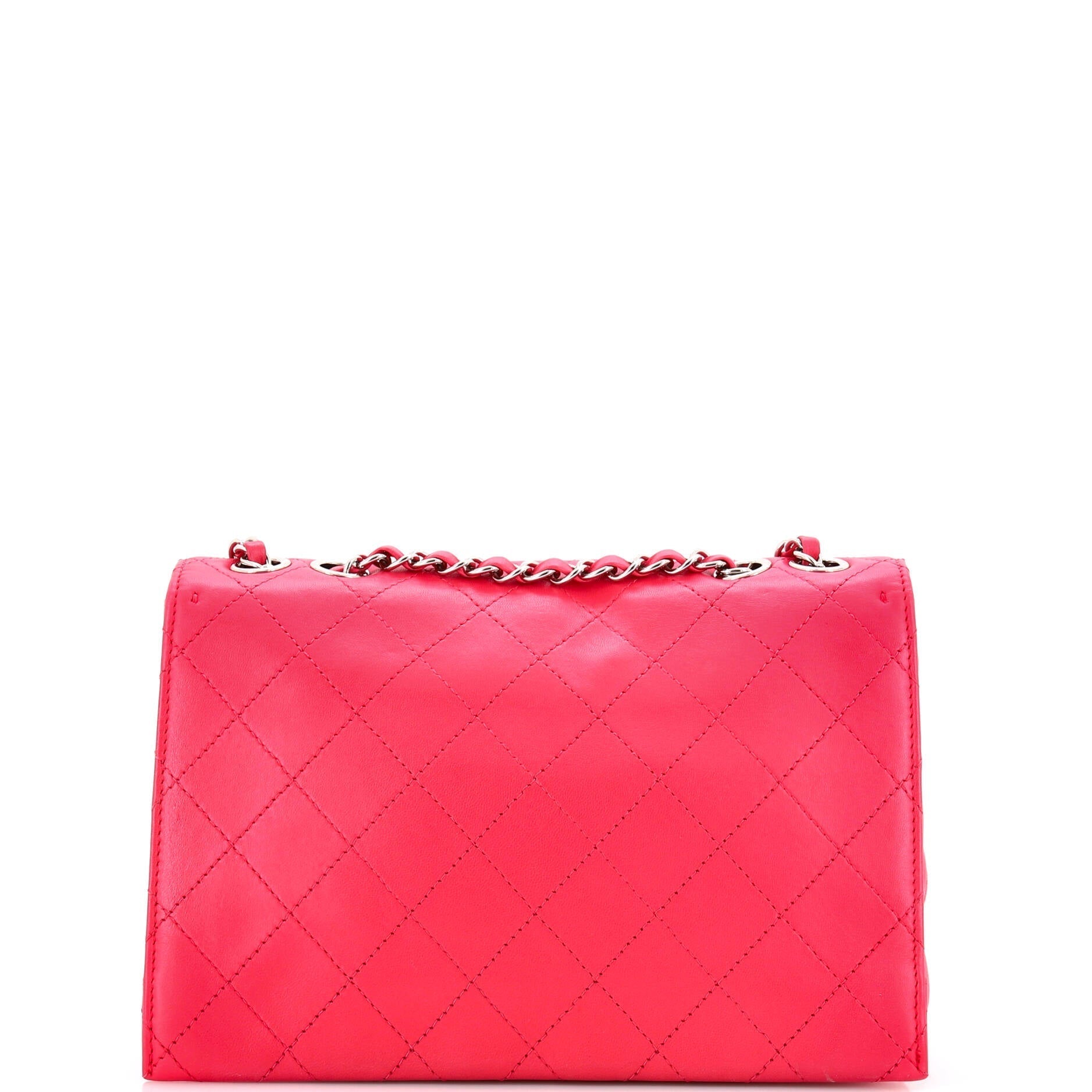 Chanel 3 Compartment Double Flap Bag Stitched Calfskin Medium