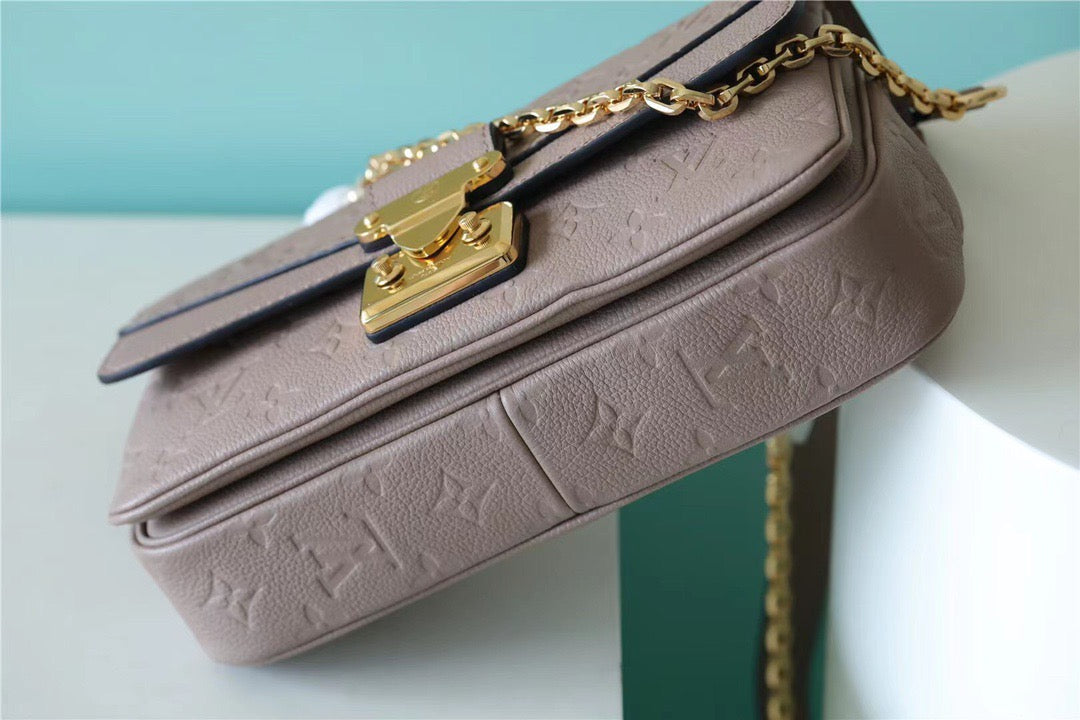 Louis Vuitton MarGLAMIau Monogram Empreinte Dove Gray For Women,  Shoulder And Crossbody Bags 9.6in/29.5cm Louis Vuitton M46199