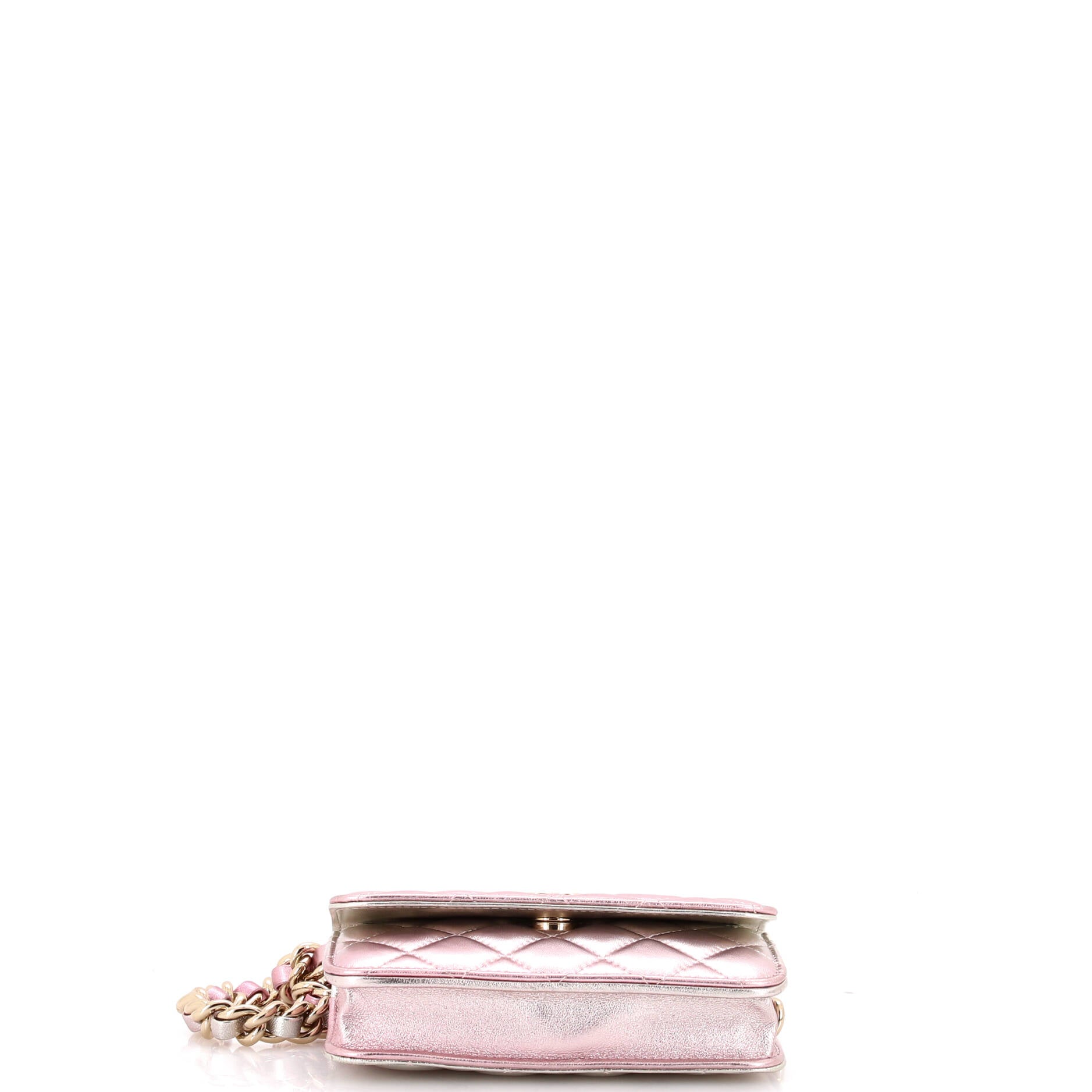 Chanel Coco Punk Chain Clutch Quilted Gradient Metallic Lambskin